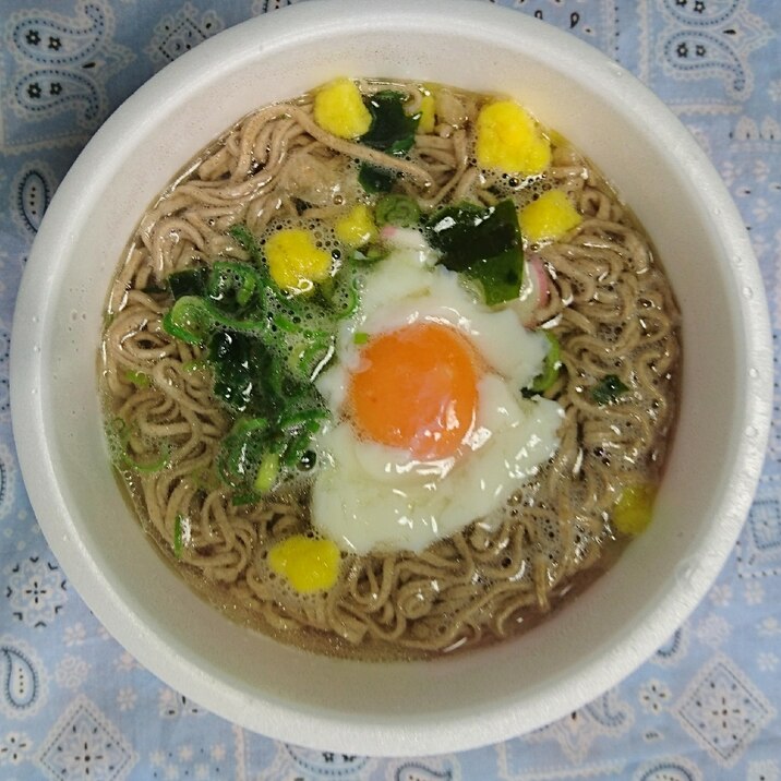 年越し蕎麦などに✨鍋でポーチドエッグ✨月見そば✨